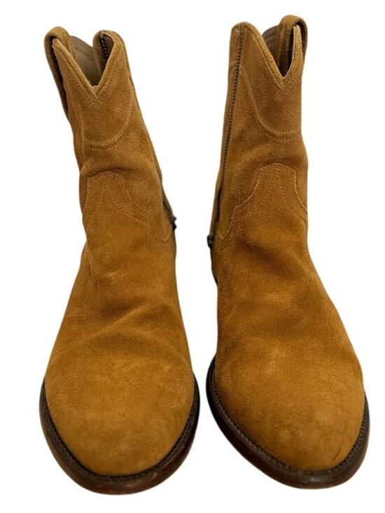 Tecovas The Dean Zip Boot - Honey Suede Leather - 9.5D